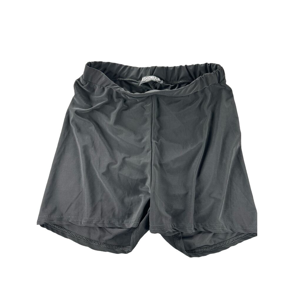 Fashionkilla Black Ruched Back Pull-On Mini Shorts Women's Size XS